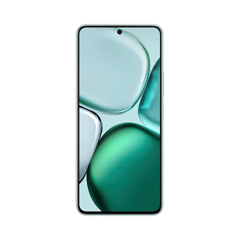 هاتف هونر X9c باللون الأخضر الفاتح، يظهر من الأمام والخلف مع شاشة AMOLED ومنظار كاميرا دائري 108MP